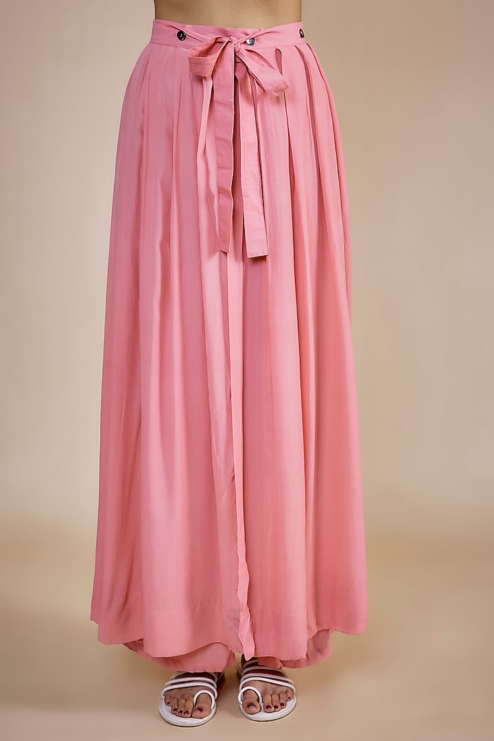 Pink Cotton Poplin Embroidered Co-Ord Set by Three at Pernia's Pop Up Shop