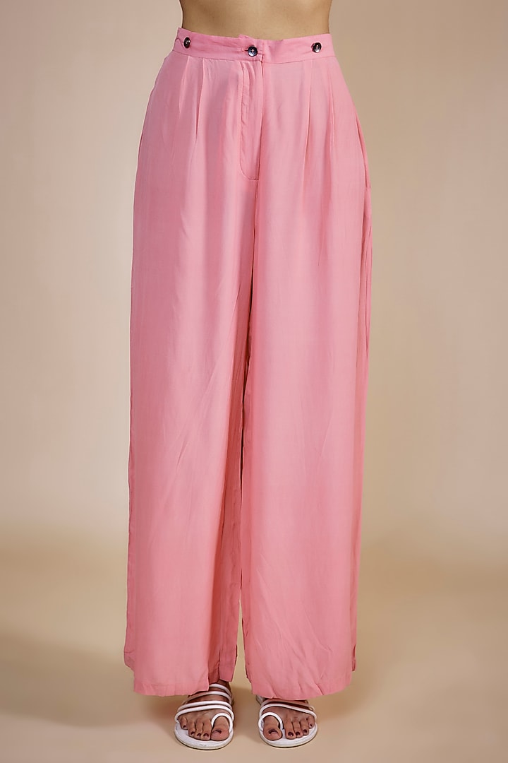 Pink Cotton Poplin Embroidered Co-Ord Set by Three at Pernia's Pop Up Shop