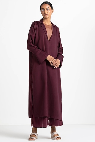 Wine Tencel Tunic by Three