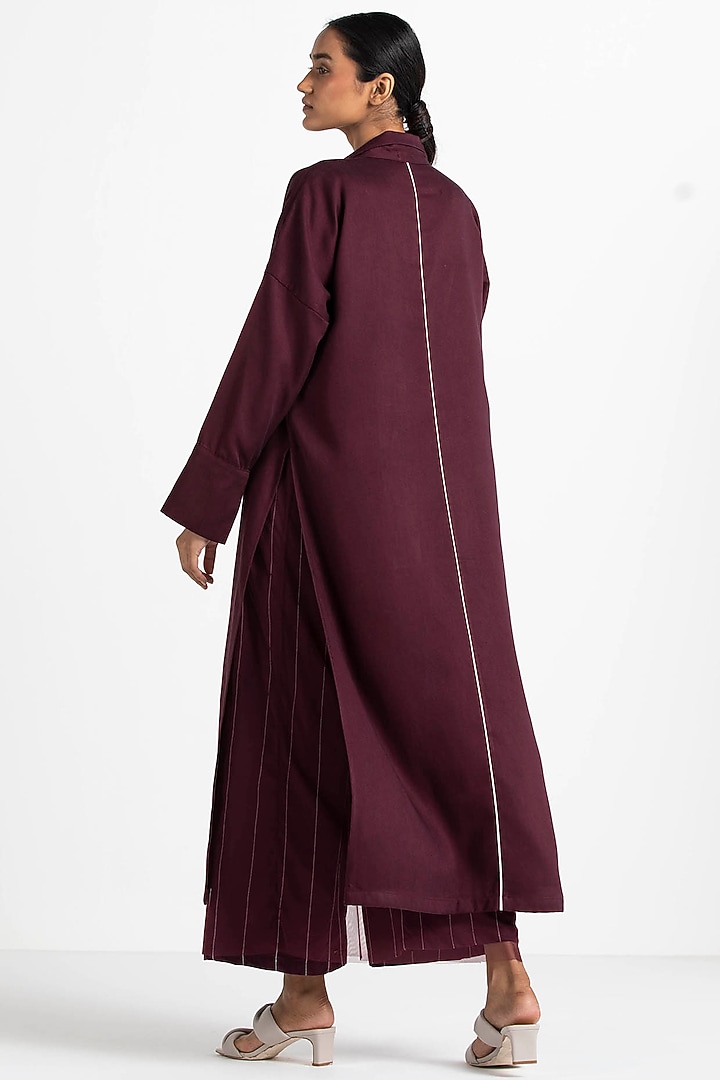 Wine Tencel Tunic by Three at Pernia's Pop Up Shop