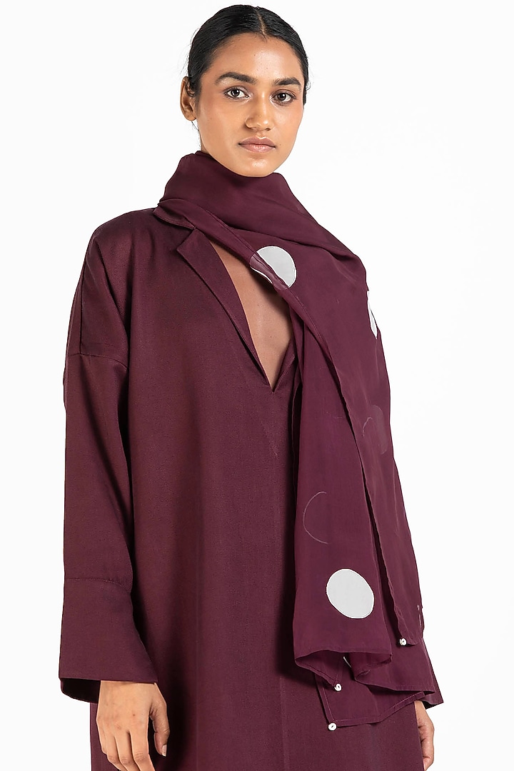 Wine Scarf With Polkas by Three at Pernia's Pop Up Shop