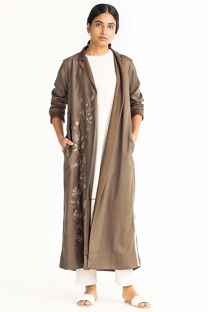 Olive Embroidered Jacket by Three at Pernia's Pop Up Shop