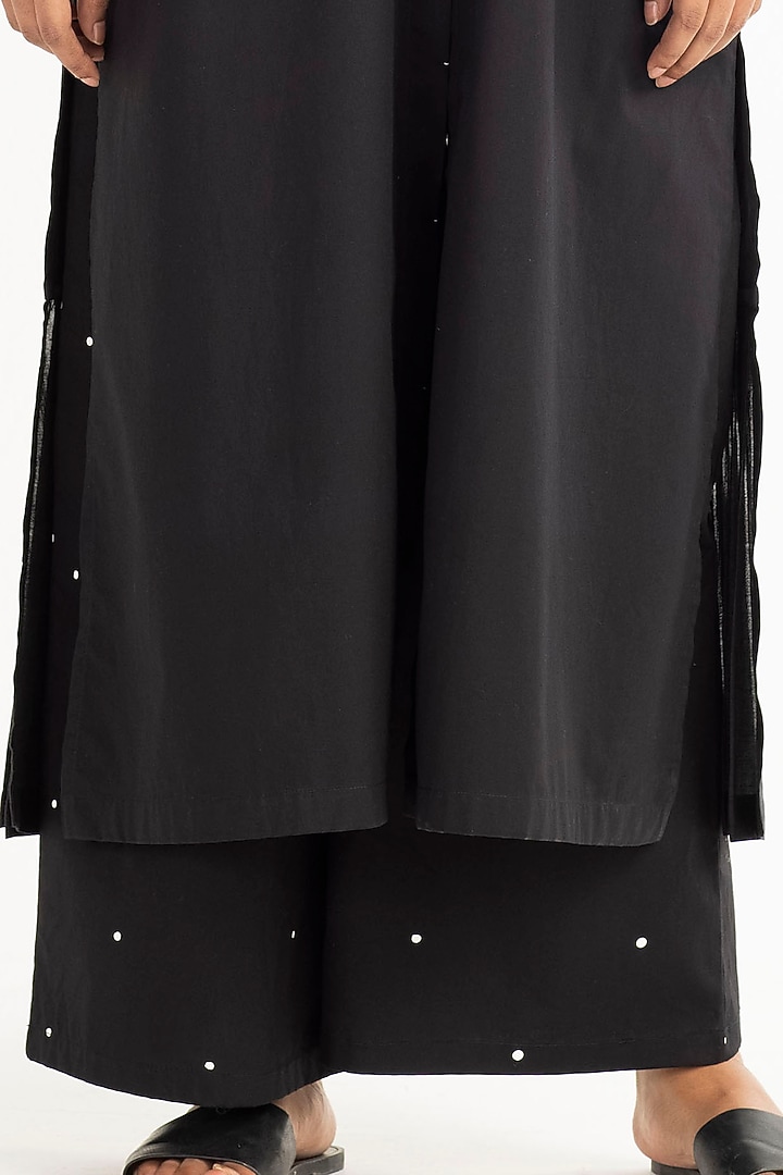 Black Cotton Poplin Shirt Tunic by Three at Pernia's Pop Up Shop