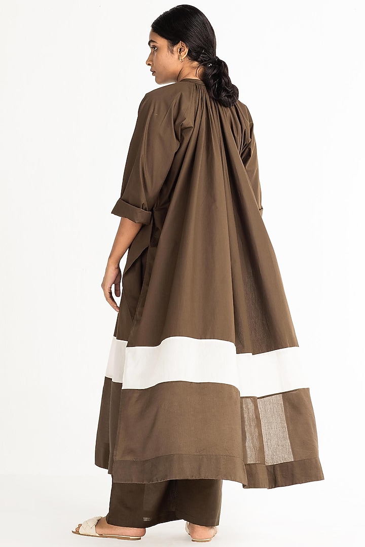 Olive Cotton Poplin Shirt Tunic by Three at Pernia's Pop Up Shop