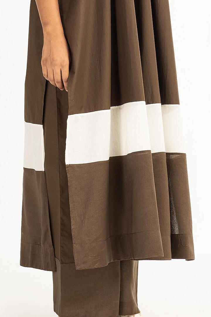 Olive Cotton Poplin Shirt Tunic by Three at Pernia's Pop Up Shop