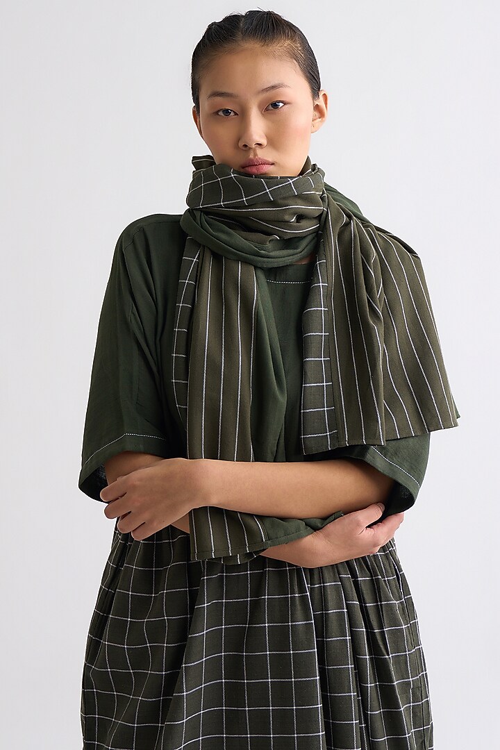 Olive Melange Scarf by Three at Pernia's Pop Up Shop