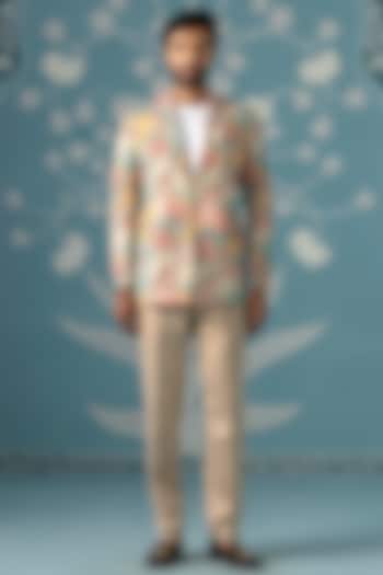 Multi-Colored Cotton Printed Blazer Set by The Ethnic Co at Pernia's Pop Up Shop