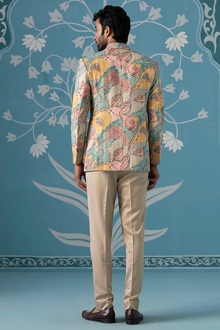 Multi-Colored Cotton Printed Blazer Set by The Ethnic Co at Pernia's Pop Up Shop