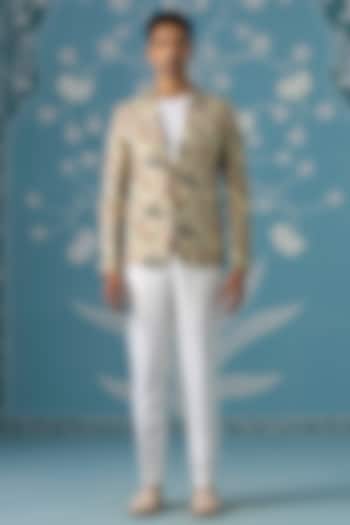 Multi-Colored Poly Cotton Printed Blazer Set by The Ethnic Co at Pernia's Pop Up Shop