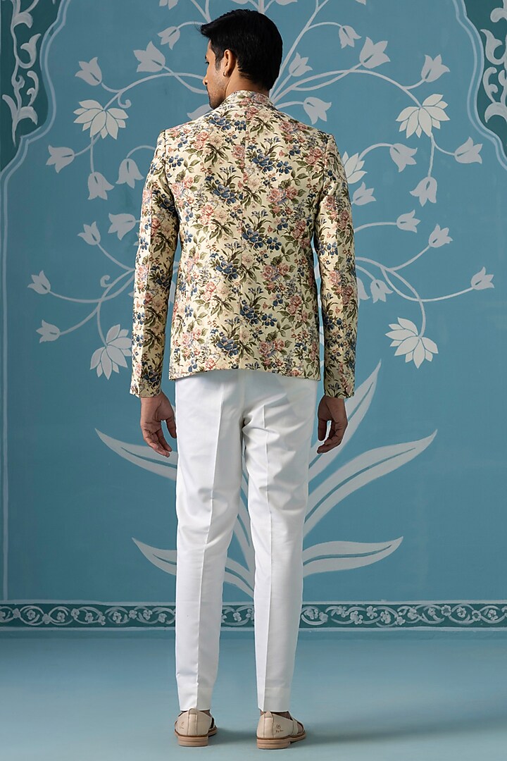 Multi-Colored Poly Cotton Printed Blazer Set by The Ethnic Co at Pernia's Pop Up Shop
