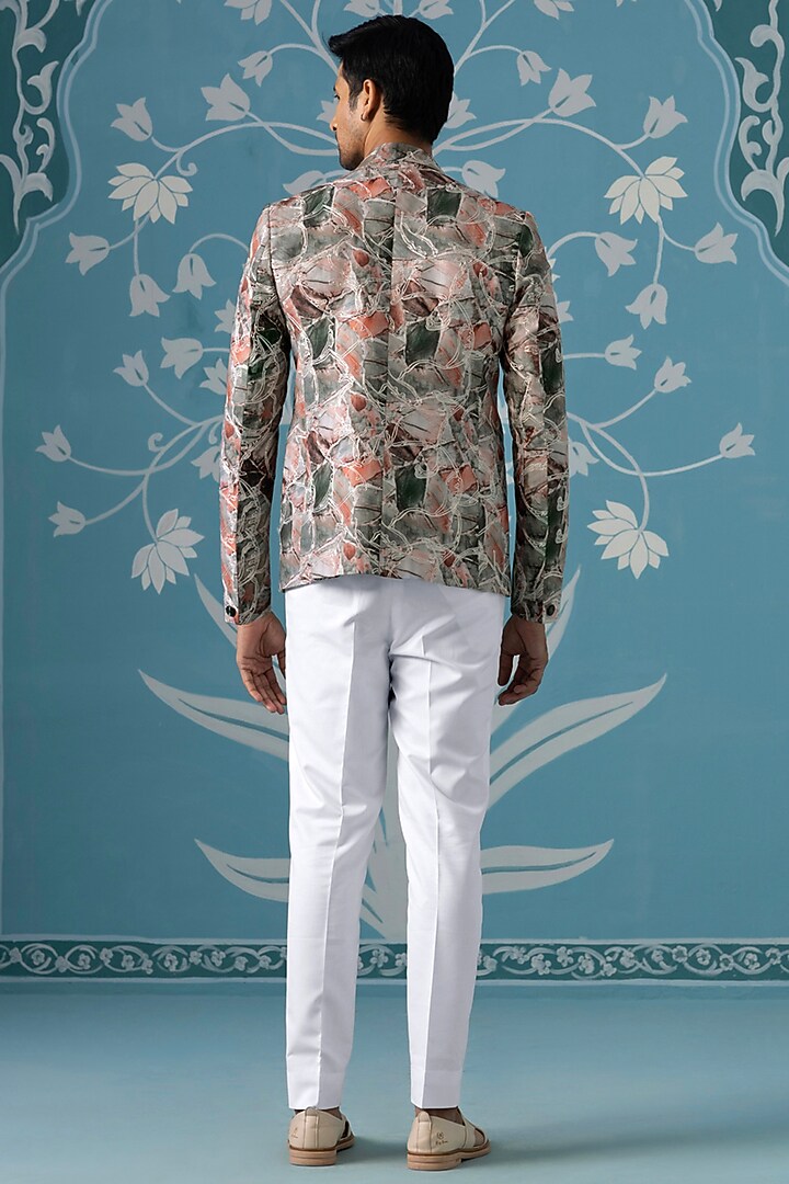 Multi-Colored Poly Cotton Printed Blazer Set by The Ethnic Co at Pernia's Pop Up Shop