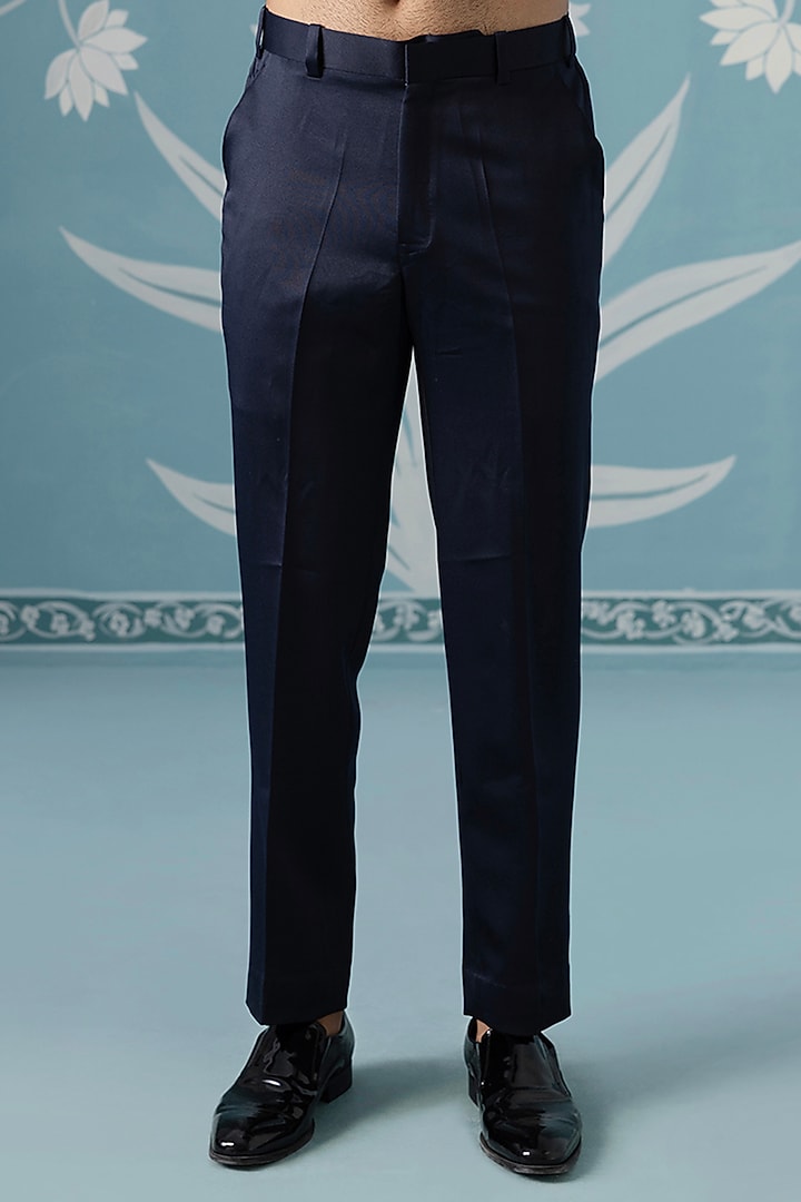 Dark Blue Imported Fabric Jacket Set by The Ethnic Co at Pernia's Pop Up Shop