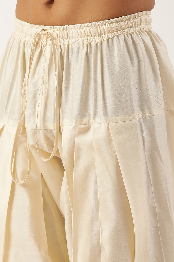 Peach Jacquard Embroidered Wedding Indowestern Set by The Ethnic Co at Pernia's Pop Up Shop