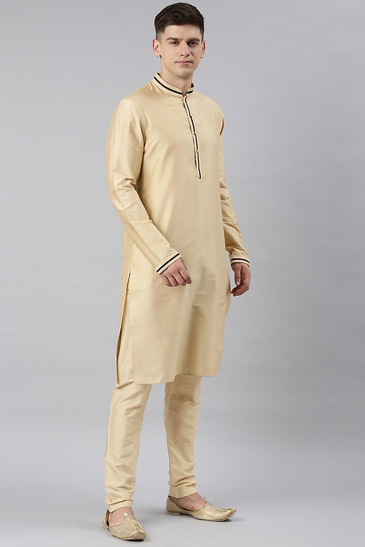 Navy Blue Banarasi Nehru Jacket Set by The Ethnic Co at Pernia's Pop Up Shop