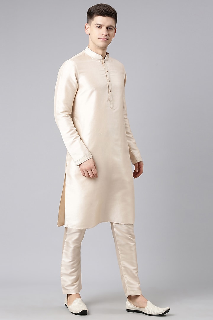 Light Pink Banarasi Jacquard Bundi Jacket Set by The Ethnic Co at Pernia's Pop Up Shop