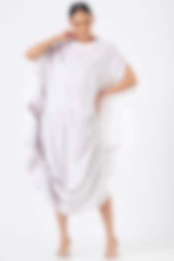 Grey & White Shibori Printed Drape Summer Dress by The Pot Plant at Pernia's Pop Up Shop