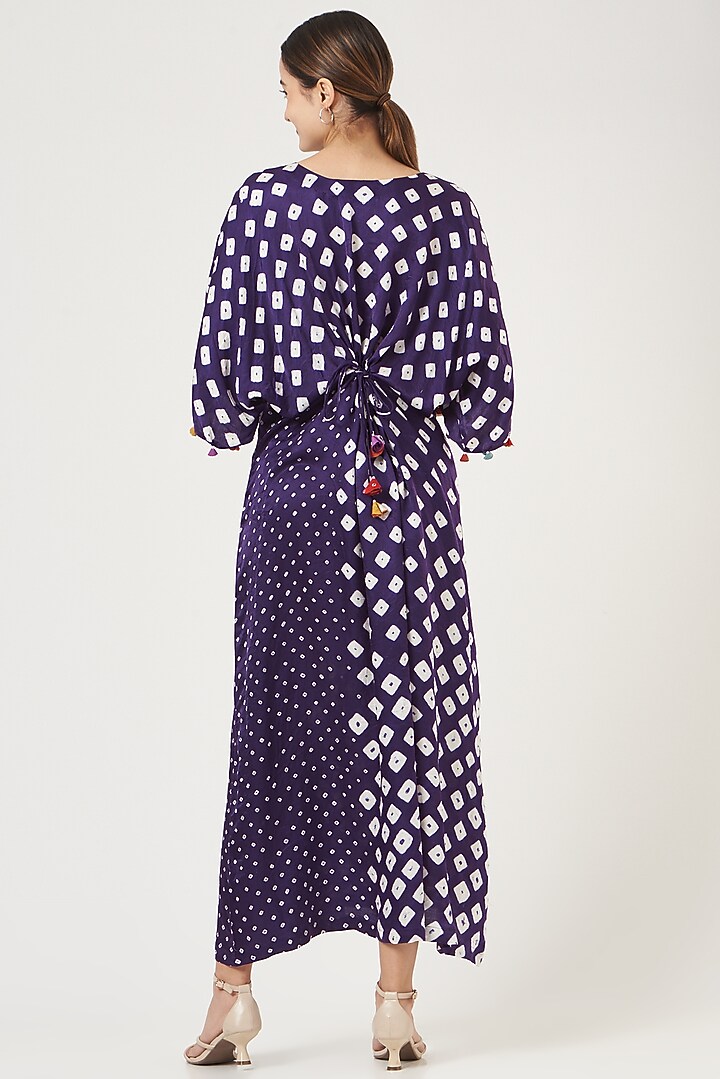 Purple Bandhani Summer Dress by The Pot Plant at Pernia's Pop Up Shop