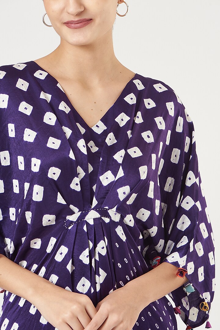Purple Bandhani Summer Dress by The Pot Plant at Pernia's Pop Up Shop