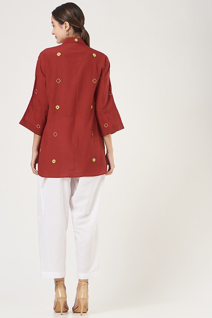 Red Bandhani Top by The Pot Plant at Pernia's Pop Up Shop