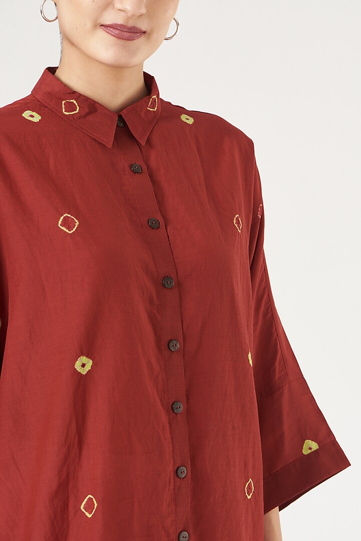 Red Bandhani Top by The Pot Plant at Pernia's Pop Up Shop