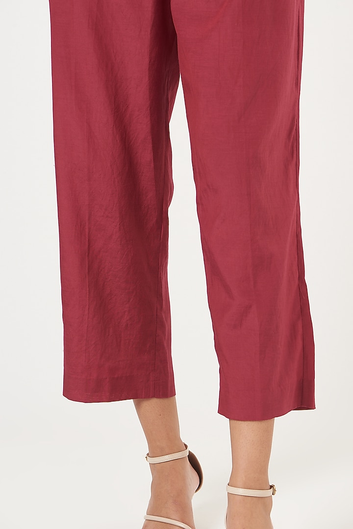 Wine Bandhani Top by The Pot Plant at Pernia's Pop Up Shop