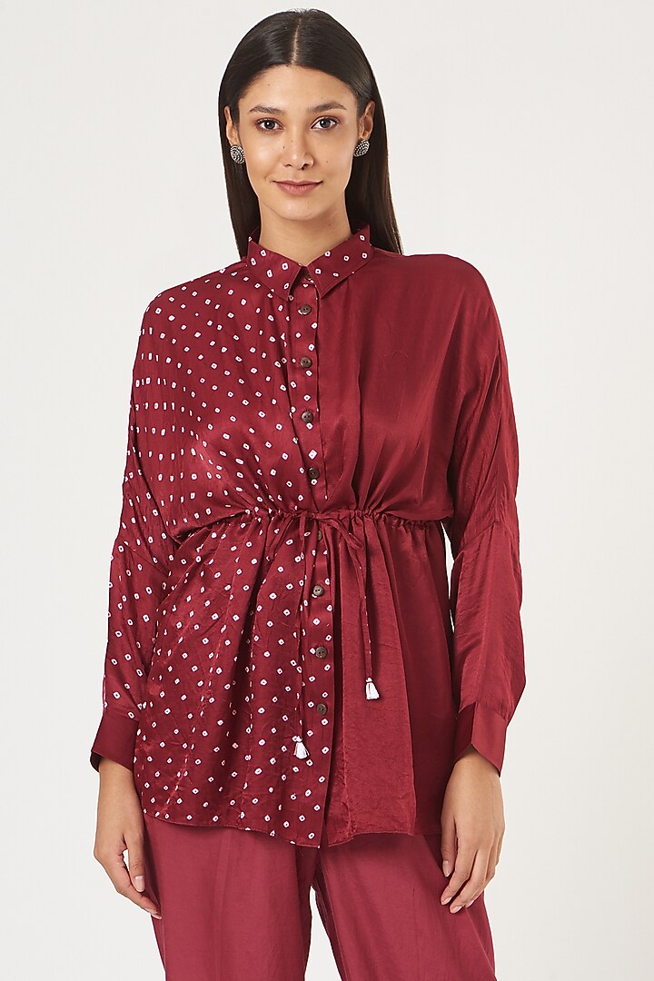 Wine Top With Hand-Done Bandhani by The Pot Plant at Pernia's Pop Up Shop