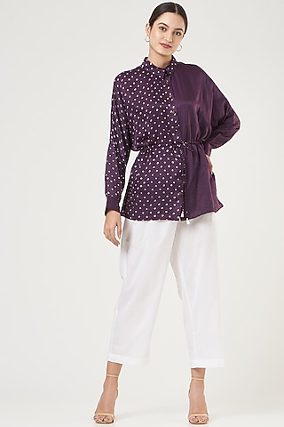 Violet Bandhani Top by The Pot Plant