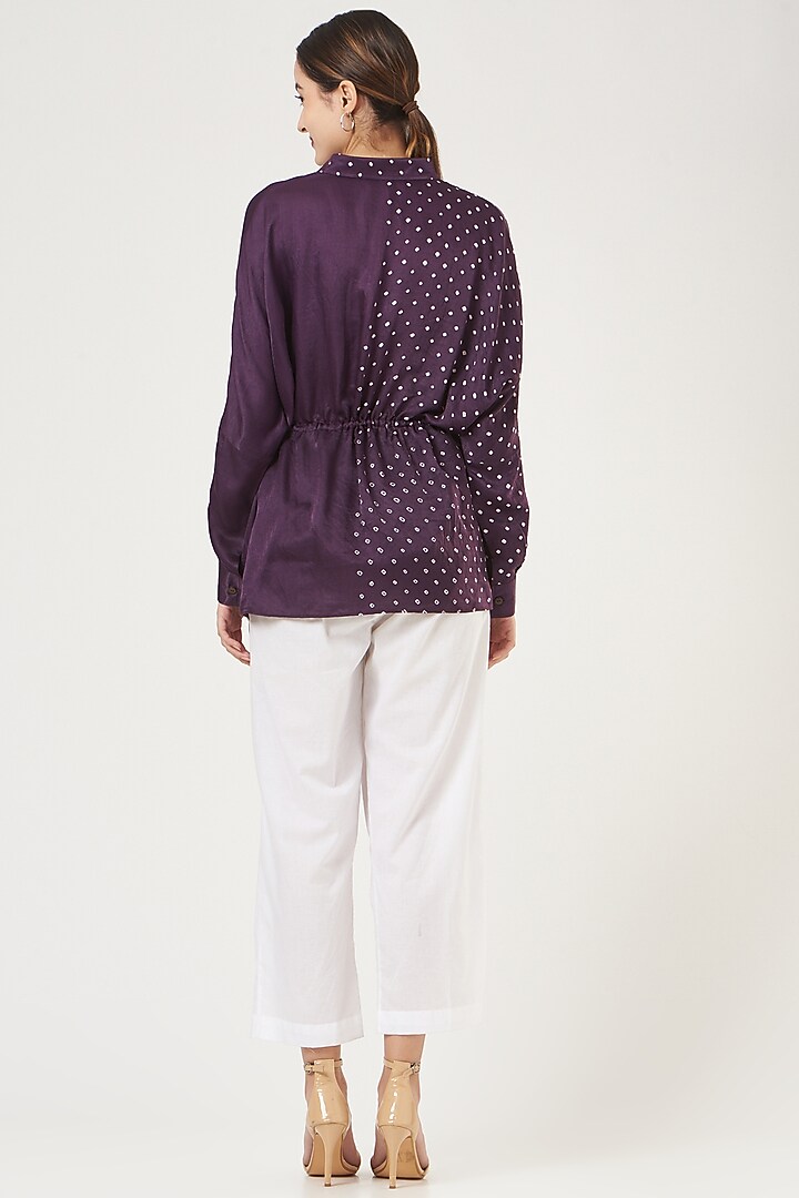 Violet Bandhani Top by The Pot Plant at Pernia's Pop Up Shop