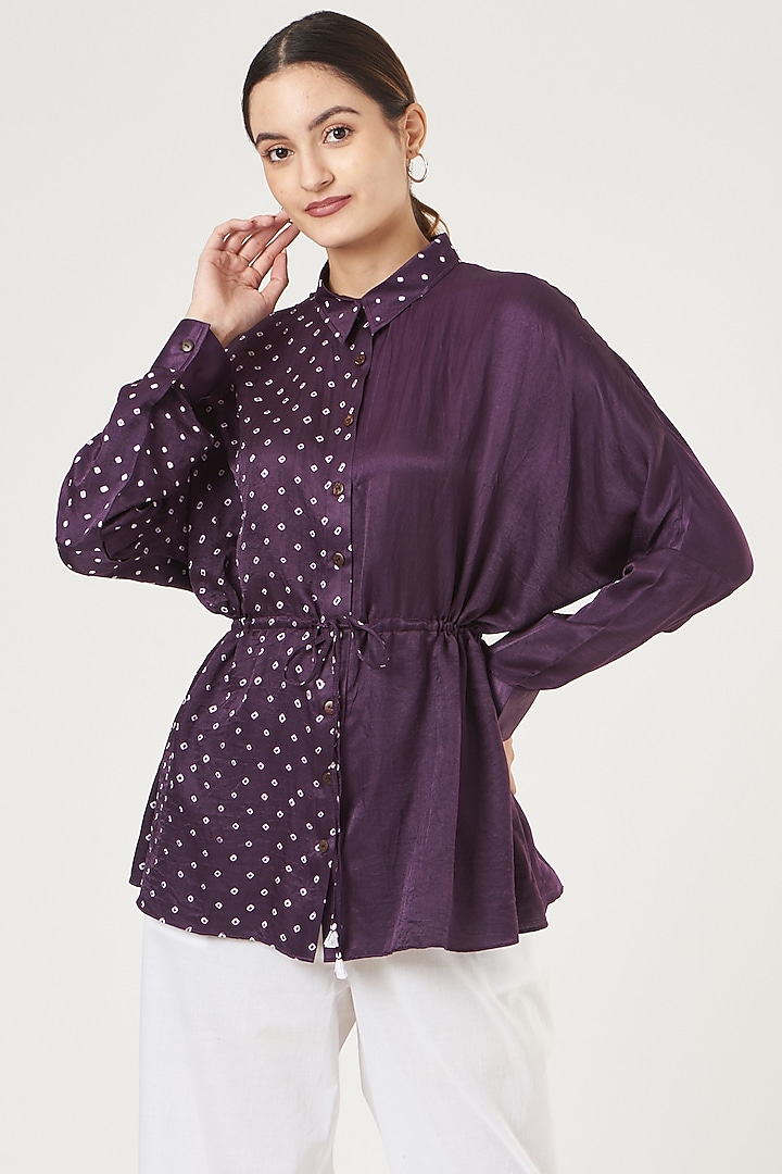 Violet Bandhani Top by The Pot Plant at Pernia's Pop Up Shop