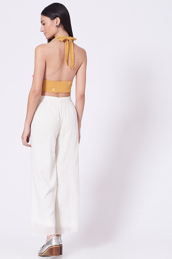 Mustard Hand-Done Shibori Bralette by The Pot Plant at Pernia's Pop Up Shop