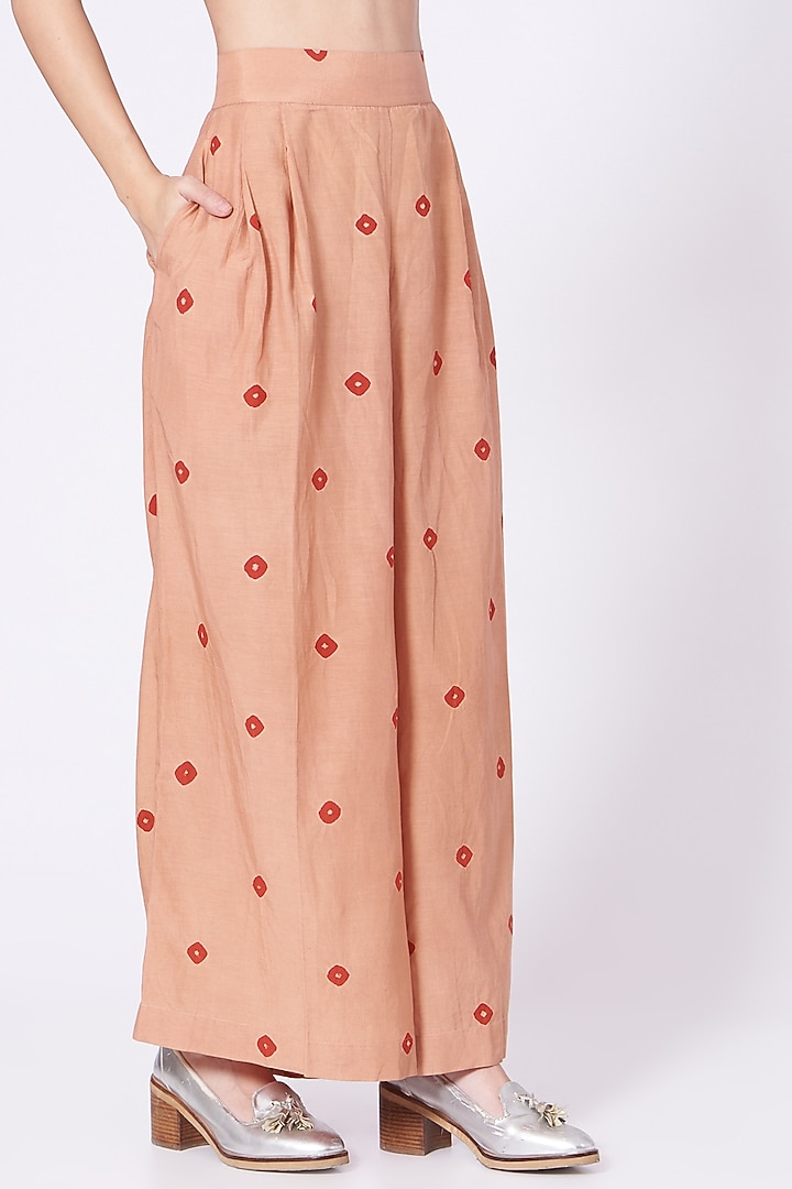 Peach Flared Pants by The Pot Plant at Pernia's Pop Up Shop