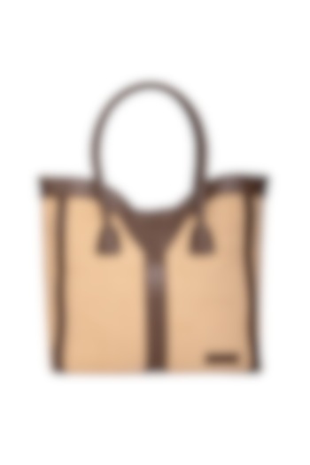 Sand Tote Bag With Shoulder Handle by The House of Ganges