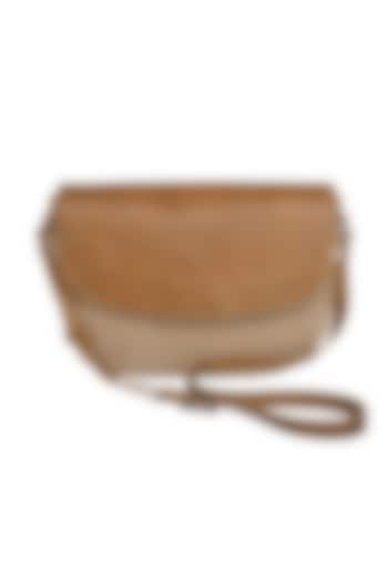 Sand Crossbody Bag With Mobile Pocket by The House of Ganges