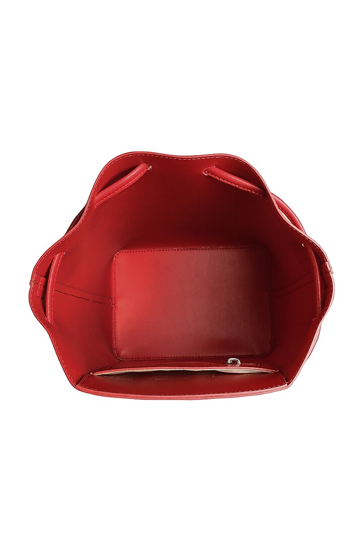 Red Cross Body Bucket Bag by The House of Ganges at Pernia's Pop Up Shop