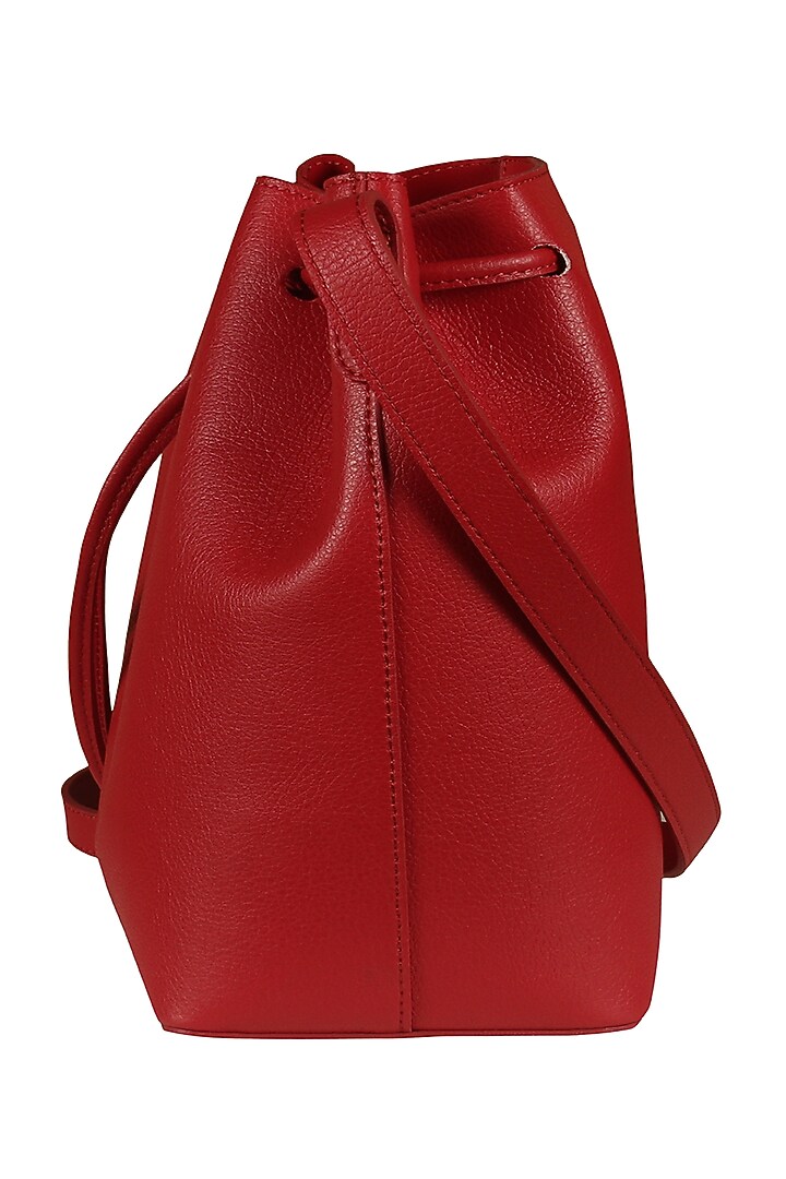 Red Cross Body Bucket Bag by The House of Ganges at Pernia's Pop Up Shop