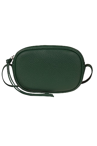 Fir Green Crossbody Bag by The House Of Ganges
