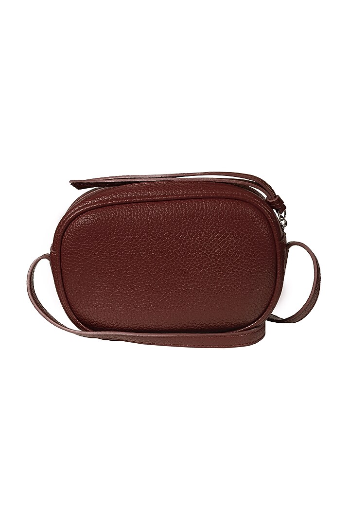 Pecan Brown Crossbody Bag With Adjustable Straps by The House Of Ganges at Pernia's Pop Up Shop