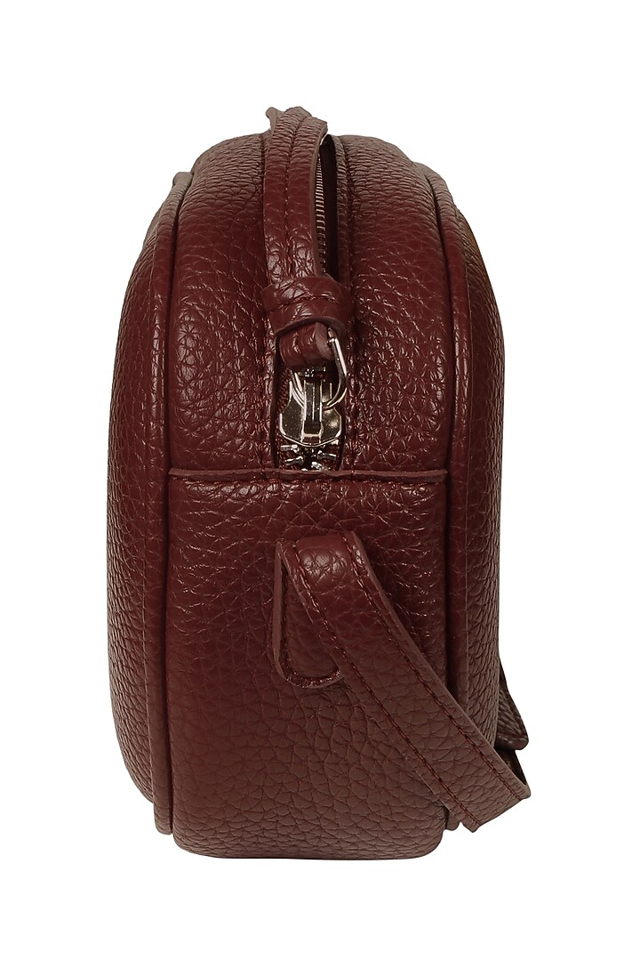 Pecan Brown Crossbody Bag With Adjustable Straps by The House Of Ganges at Pernia's Pop Up Shop