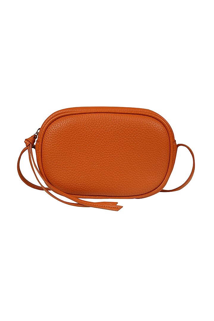 Rust Orange Crossbody Bag With Adjustable Straps by The House Of Ganges