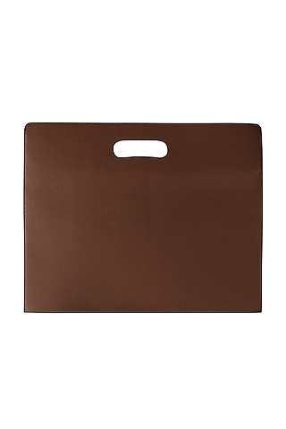Cocoa Brown Handcrafted Laptop Sleeves by The House Of Ganges