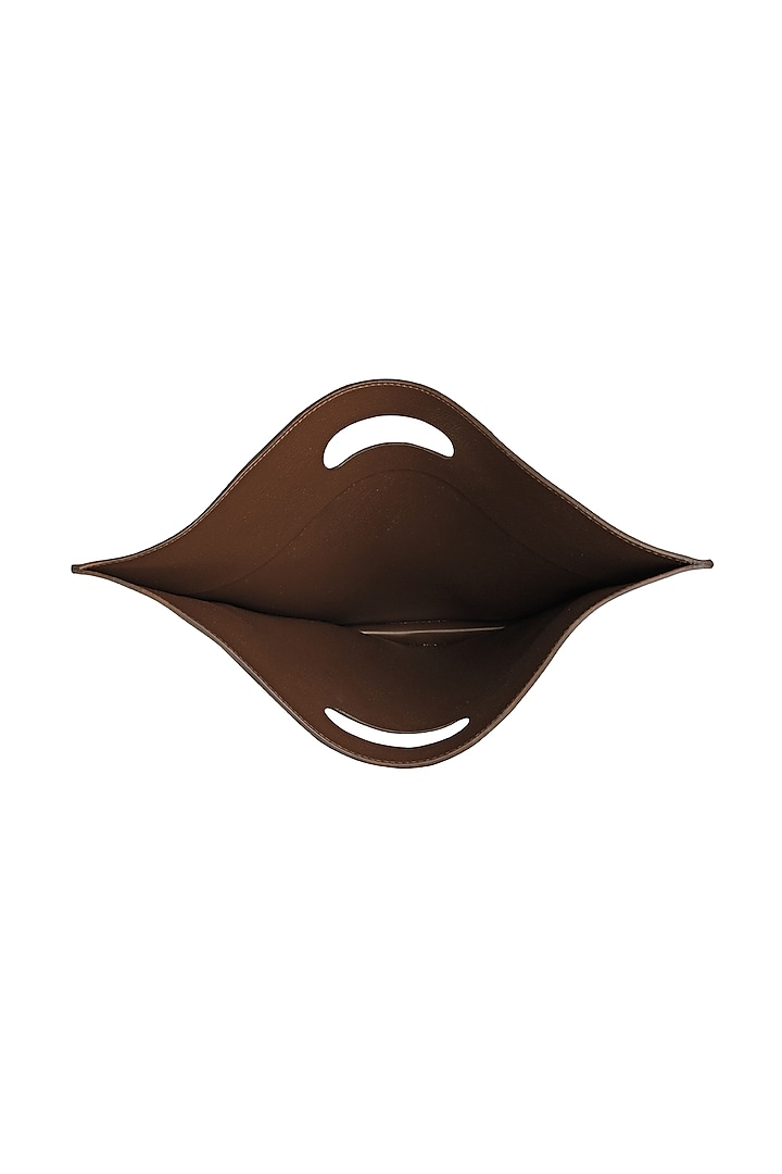 Cocoa Brown Handcrafted Laptop Sleeves by The House Of Ganges at Pernia's Pop Up Shop