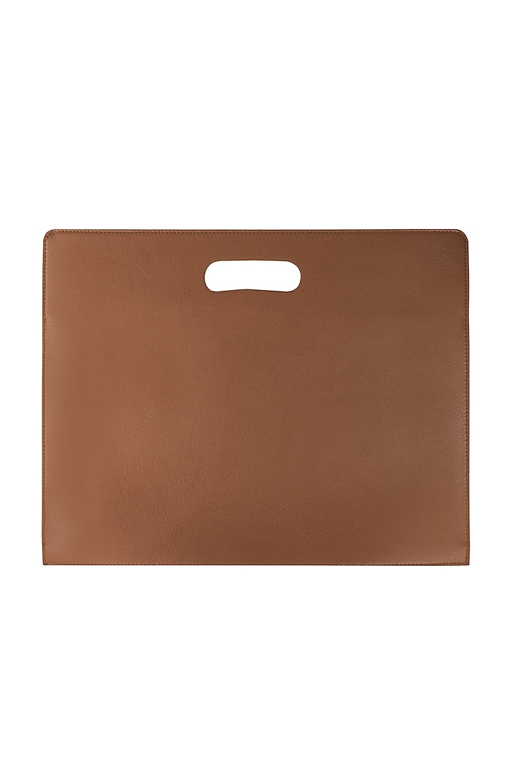 Hickory Brown Handcrafted Laptop Sleeves by The House Of Ganges