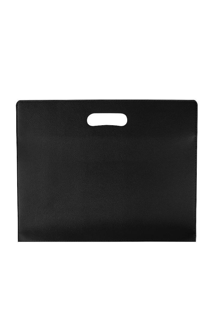 Black Handcrafted Laptop Sleeves by The House Of Ganges