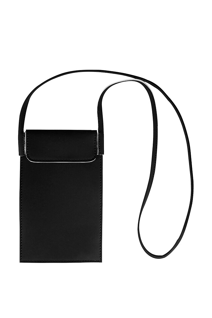 Pitch Black Mobile Case With Sling Handle by The House Of Ganges