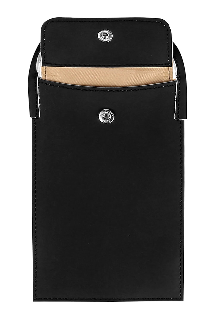 Pitch Black Mobile Case With Sling Handle by The House Of Ganges at Pernia's Pop Up Shop