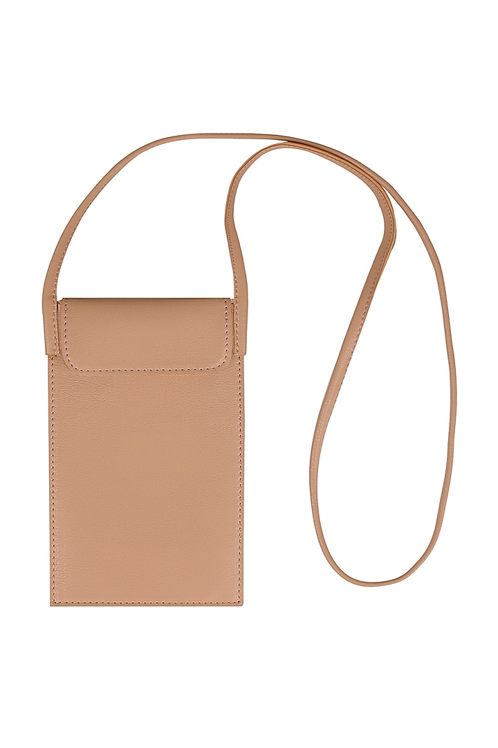 Nude Mobile Case With Sling Handle by The House Of Ganges