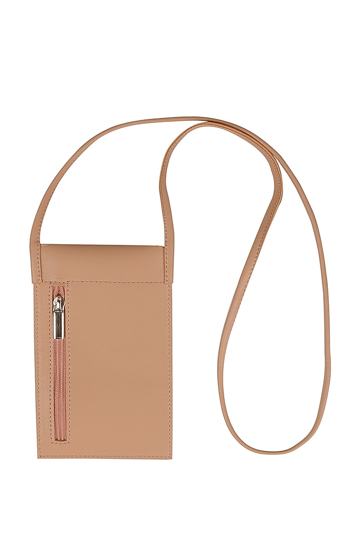 Nude Mobile Case With Sling Handle by The House Of Ganges at Pernia's Pop Up Shop