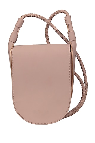 Ballerina Pink Sling Bag With Button Closure by The House Of Ganges