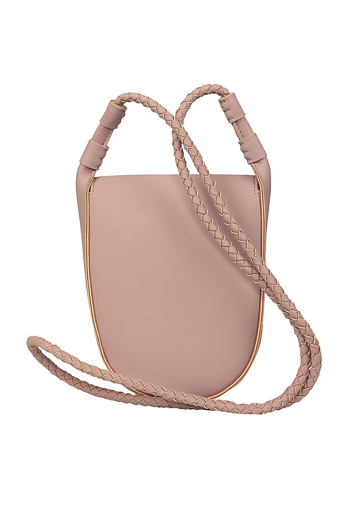 Ballerina Pink Sling Bag With Button Closure by The House Of Ganges at Pernia's Pop Up Shop