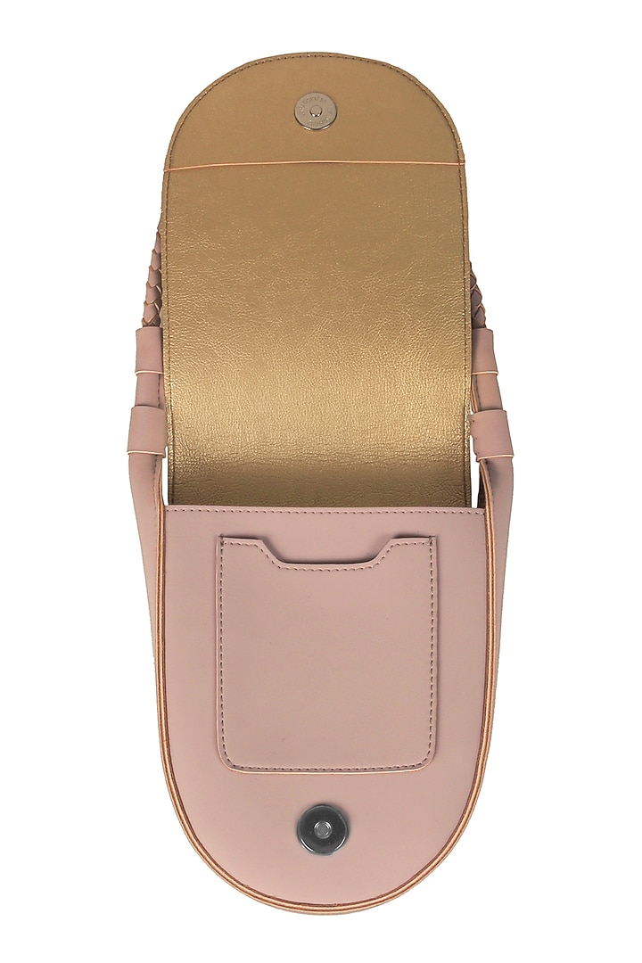 Ballerina Pink Sling Bag With Button Closure by The House Of Ganges at Pernia's Pop Up Shop